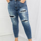 Judy Blue Dahlia Full Size Distressed Patch Jeans