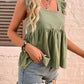 Ruffle Shoulder Babydoll Top