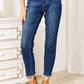 Judy Blue Full Size High Waist Released Hem Slit Jeans